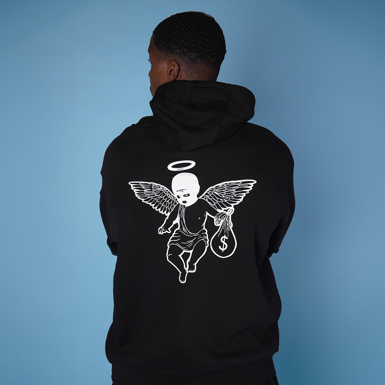 Money Motivated Angel Hoodie (front/back) - LW