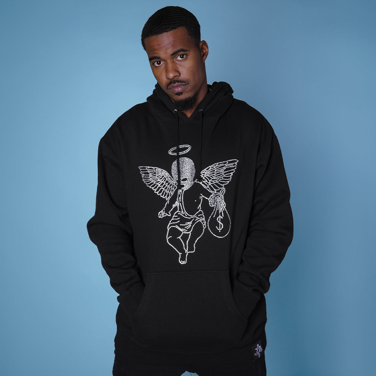 Rhinestone Ski Mask Angel - HW hoodie