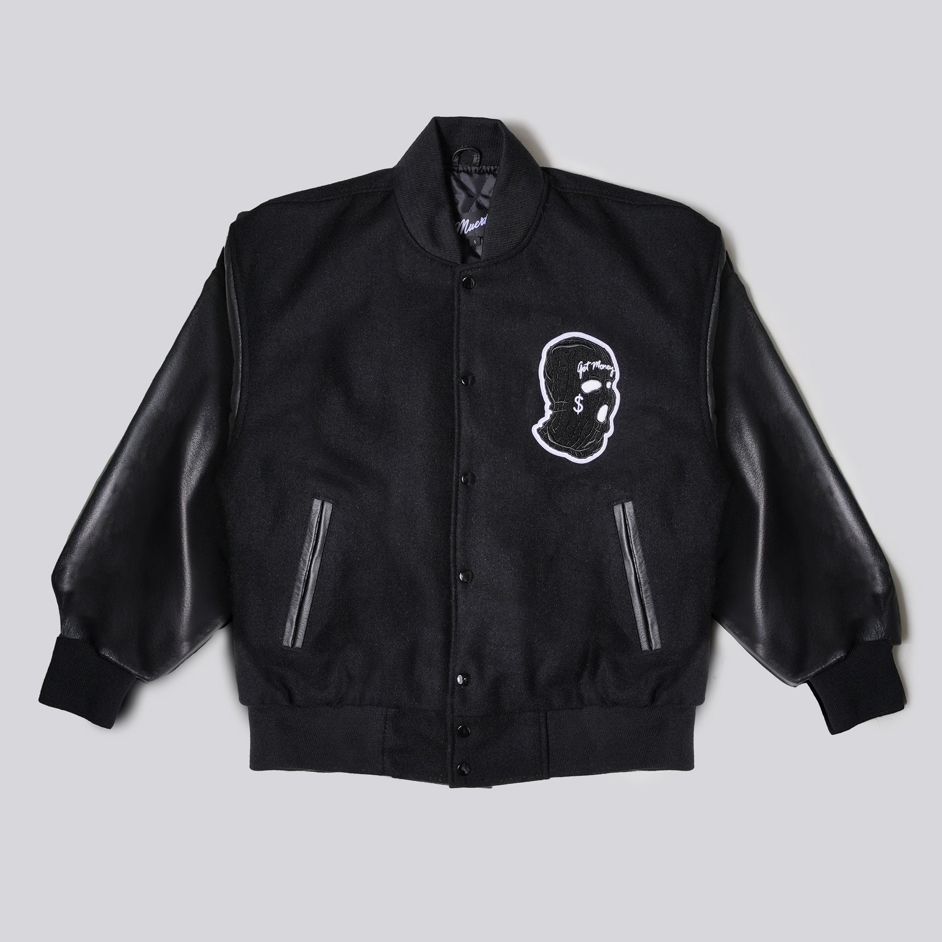 Skimask Black Letterman Jacket