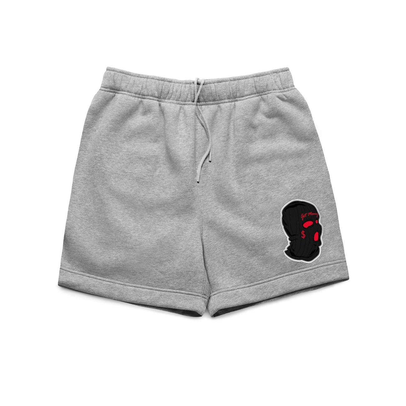 RED AJ11 MASK CHENILLE PATCH SHORTS