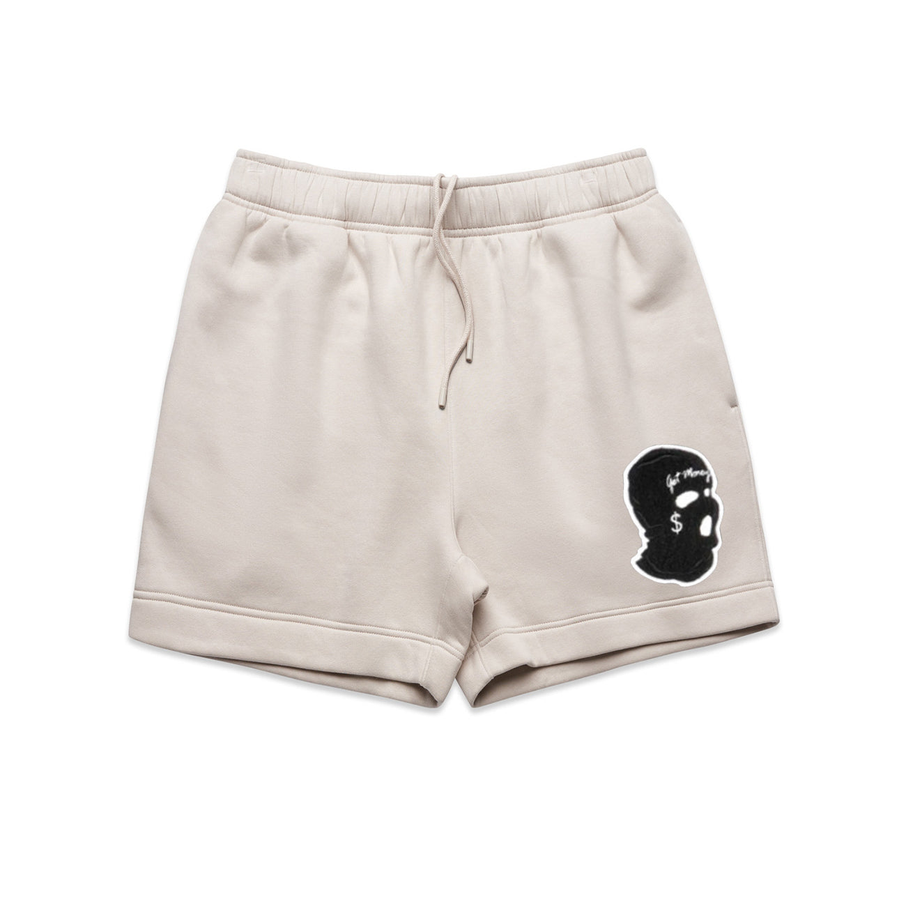 GET MONEY SKI MASK CHENILLE PATCH SHORTS