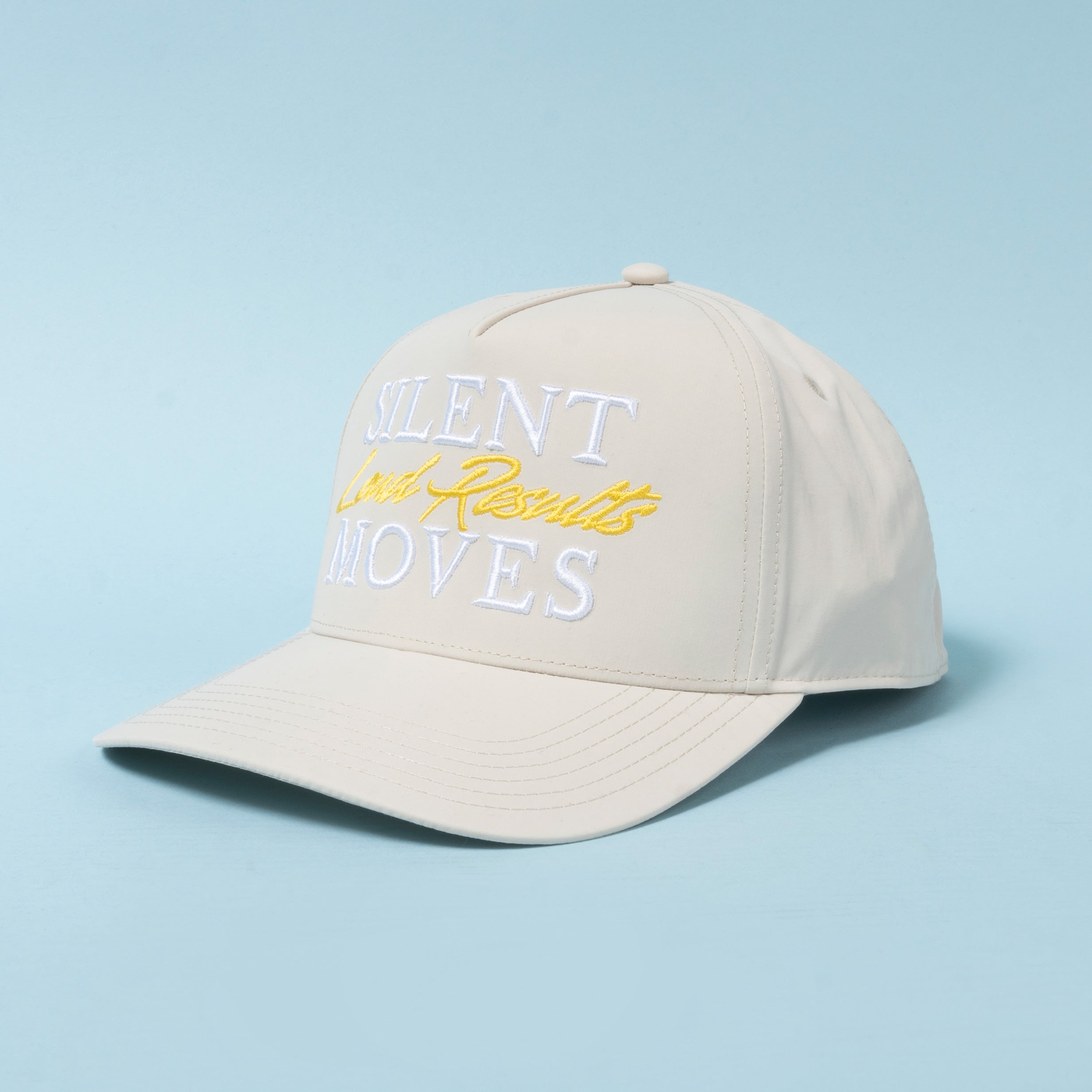 Silent Moves Loud Results Baseball Cap - Bone